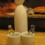 Gray & Nameless loved the little sake glasses -- just their size!